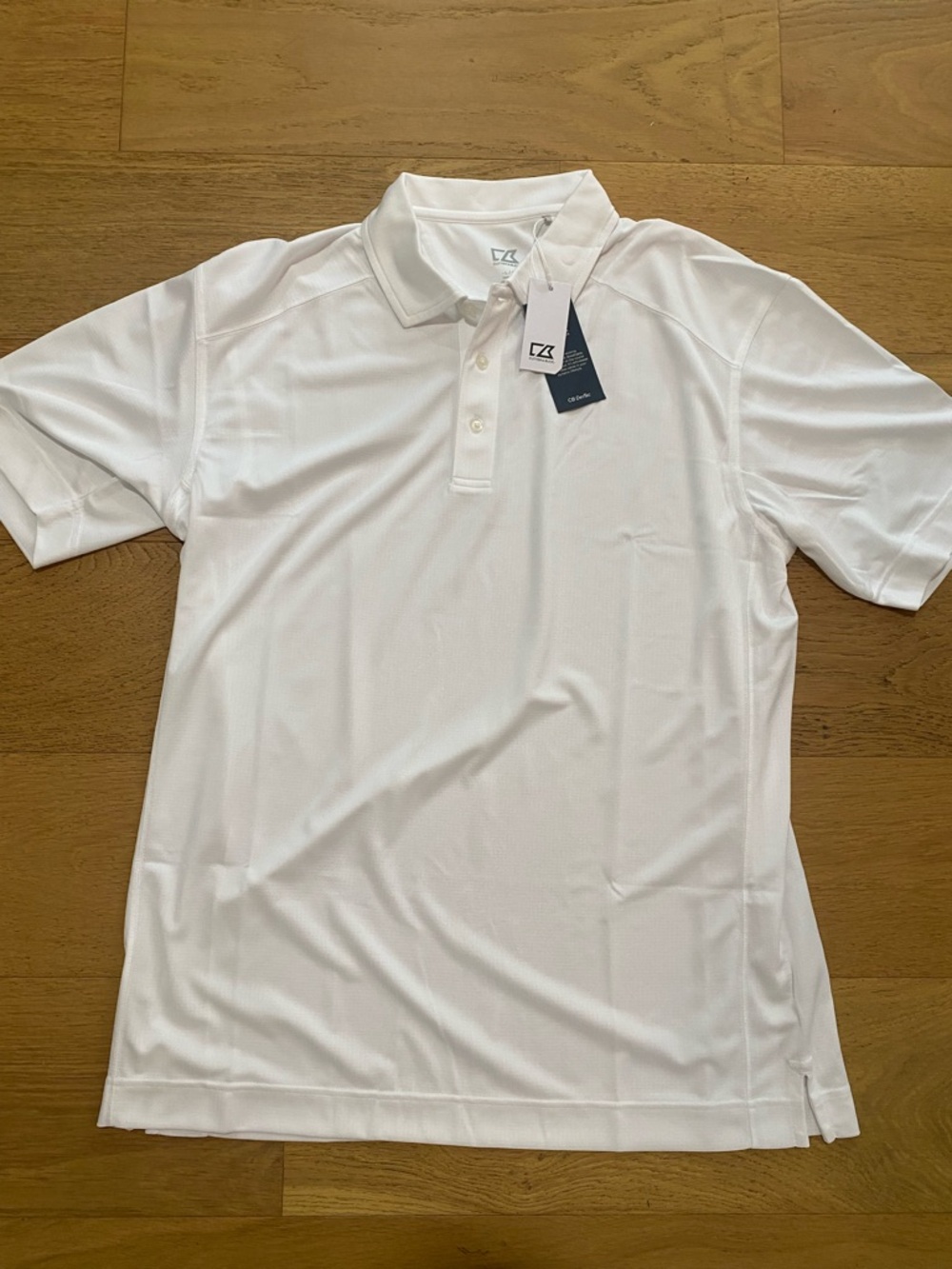 Cutter and Buck Men's drytec white  Performance Golf Polo Shirt L NWT